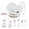 White with Silver Edge Rim Plastic Wedding Value Set (20 Settings)